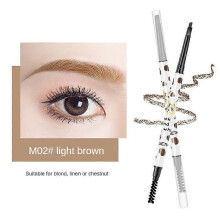 (M0290) Electric Eyebrow Pen Double Head Eyes Pen Extremely Fine Waterproof Anti Sweating Not Easy To Remove Makeup Rotating Eyeliner