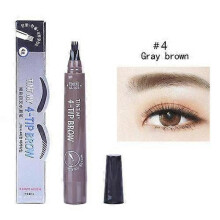 (Beige) 1pc 5colors Liquid Eyebrow Pen Four-claw Eyebrow Tattoo Tint  Waterproof Eyebrow Pencil Brown