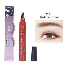 (Red-brown) 1pc 5colors Liquid Eyebrow Pen Four-claw Eyebrow Tattoo Tint  Waterproof Eyebrow Pencil Brown