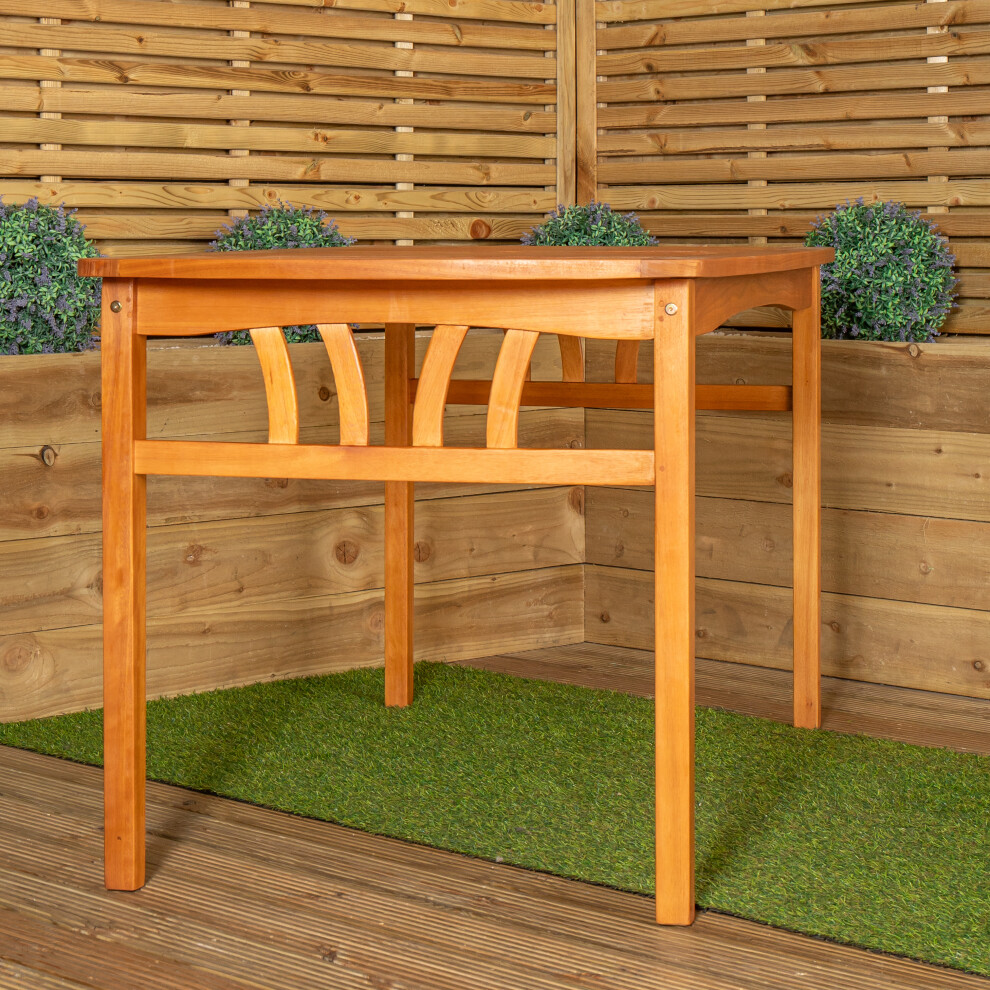 Kapalua 4 Seater Rectangular Outdoor Wooden Slatted Top Dining Table