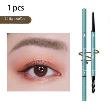 (3 Shallow Coffee) Beauty Products Water Proof 18g Double Ended Eyebrow Pencil Make Up Waterproof Eyebrow Pencil Easy To Color 12*2*1.5cm Smooth