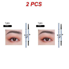 (1 Black 2pcs) 1~5PCS 6Colors Ultra Fine Eyebrow Pencil Waterproof Easy To Color Eyebrow Pencil Long Lasting Makeup Eye Brow Pen Beauty Eye