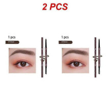 (2 Brown 2pcs) 1~5PCS 6Colors Ultra Fine Eyebrow Pencil Waterproof Easy To Color Eyebrow Pencil Long Lasting Makeup Eye Brow Pen Beauty Eye