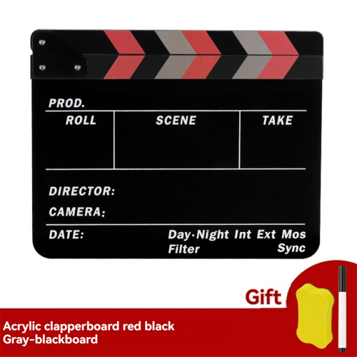 ClapperBoard Ταινία Δράσης με Χειρολαβή για Σκηνοθέτη, Μαύρο 2