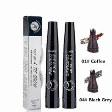 (02 2PCS) 2PCS Eyebrow Pencil Waterproof Liquid Eyebrow Pen Makeup Long Lasting 4 Fork Tip Brow Pen Cosmetic