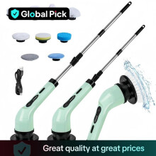 (Brown, USB Charging) Rechargeable Bathroom Scrubber,Spinning Scrub Brush , Cleaning Bundles,Cordless Spin Brush Cleaner,Scrubbing Spin Brush Gadgets