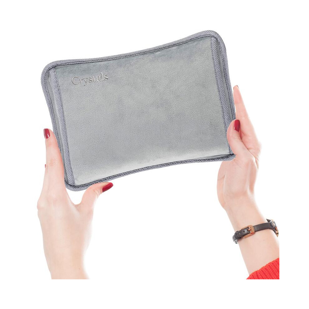(Default) ELECTRIC RECHARGEABLE HOT WATER BOTTLE GREY BED HAND WARMER MASSAGING HEAT PAD Cover