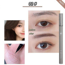 (B241) Eyebrow Tattoo Pen Waterproof 4 Points Eyebrow Pen Long Lasting Liquid Brow Pencil Natural Microblade Eyebrow Pencil Cosmetics