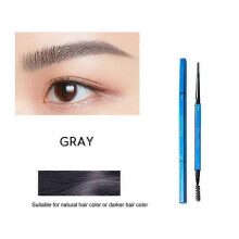 (04gray19) 4-color Double-headed Eyebrow Pencil Slim Stero Wild Eye Brow Lasting Not Blooming Natural Eye Women's Make-up Cosmetics TSLM1