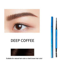 (05deep coffee19) 4-color Double-headed Eyebrow Pencil Slim Stero Wild Eye Brow Lasting Not Blooming Natural Eye Women's Make-up Cosmetics TSLM1