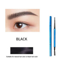 (01black19) 4-color Double-headed Eyebrow Pencil Slim Stero Wild Eye Brow Lasting Not Blooming Natural Eye Women's Make-up Cosmetics TSLM1