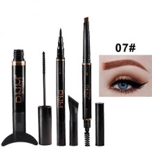 DNM 3PCS Eye Set 7Colors Long Lasting Waterproof Eyeliner Mascara Eyebrow Pencil Set Makeup Kit Fashion Cosmetics Beauty Tools