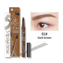 (D01Dark brown20) 4/5 Fork Eyebrow Pencil  Microblading Eyebrow Tattoo Pen Fine Sketch Liquid Eye Brow Tint Dye Pencil Eyebrows Make Up TSLM1
