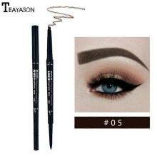 1Pcs Natural Double-headed Superfine Eyebrow Pencil Waterproof Dual Paint Black Brown Eye Brow