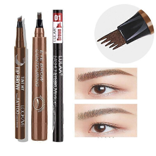 (05 4fork) 5 Fork Liquid Eyebrow Pencil Tattoo Eyebrow Extremely Fine-grained Liquid Eyebrow Pen Natural 1