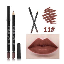(11 Lip Liner) 12 Colors Lip Liner Velvet Pen Matte Lipstick Pen Multi-functional Sexy Makeup Eyebrow Pencil