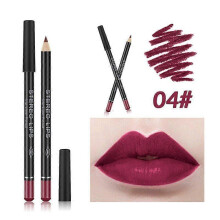 (04 Lip Liner) 12 Colors Lip Liner Velvet Pen Matte Lipstick Pen Multi-functional Sexy Makeup Eyebrow Pencil