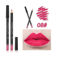 (08 Lip Liner) 12 Colors Lip Liner Velvet Pen Matte Lipstick Pen Multi-functional Sexy Makeup Eyebrow Pencil