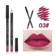 (03 Lip Liner) 12 Colors Lip Liner Velvet Pen Matte Lipstick Pen Multi-functional Sexy Makeup Eyebrow Pencil