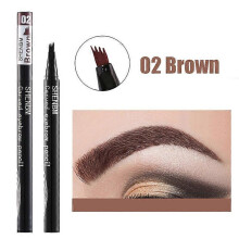 (02 brown) 4/5 Fork Eyebrow Pencil  Microblading Eyebrow Tattoo Pen Fine Sketch Liquid Eye Brow Tint Dye