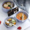 (Solid Color, Blue - 1 Count) Microwave Safe Instant Noodle Bowl & Tableware Kit, Bowl with Fork, Spoon, Chopsticks, Lunch Box for Student, Dinnerware Sets 4