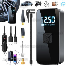 Cordless Car Tyre Inflator LCD Digital Tire Air Compressor Pump 2 Charging Cable