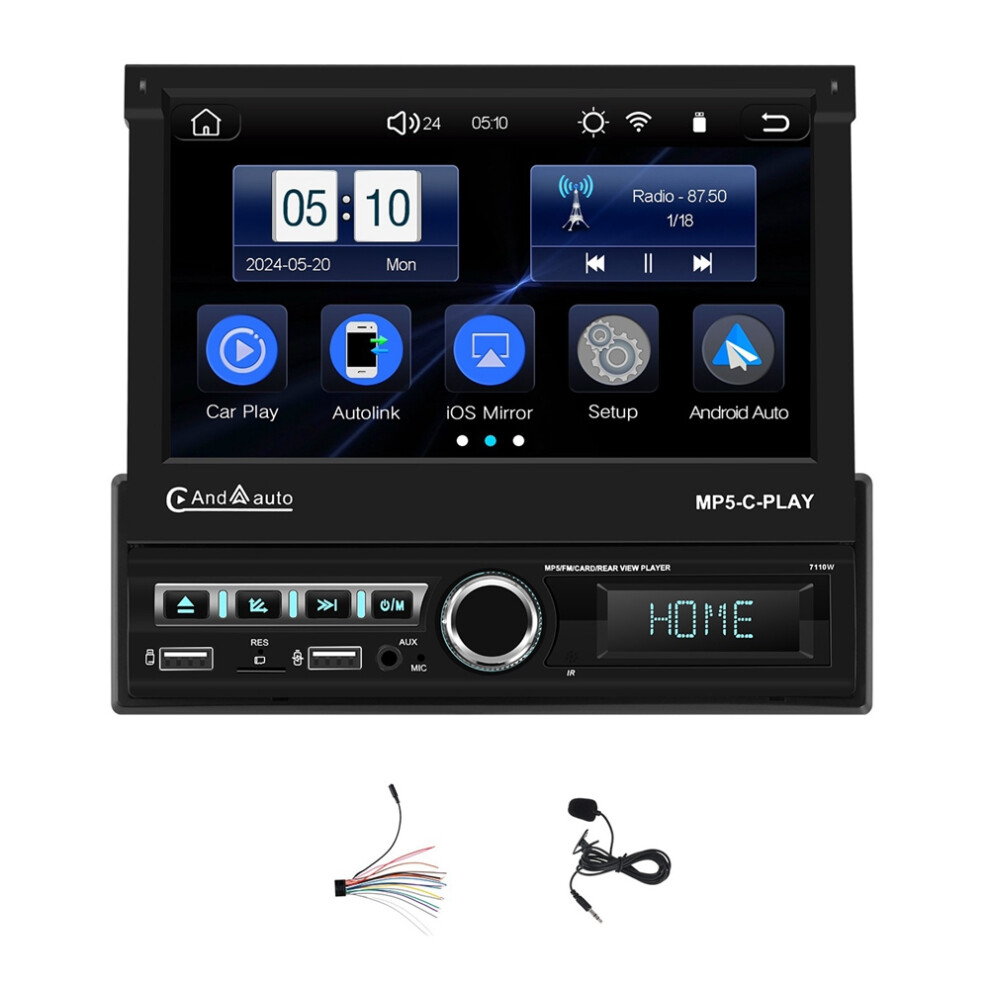Autoradio Din Singola Con Bluetooth Fm Mirror Link-image