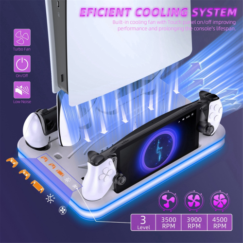 Controller Charging Dock with RGB Light Fan Cooling Base B 2