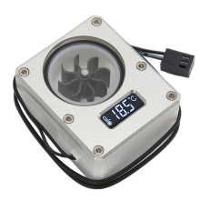 PC Water Cooling Flow Meter Indicator 12V Small 3pin Silver