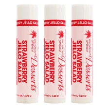 Vacation Strawberry Jello Salad SPF 30 Sunscreen Lip Balm 3Pack Lip Balm Made Without Beeswax Lip Balm with Sunscreen Lip Ba
