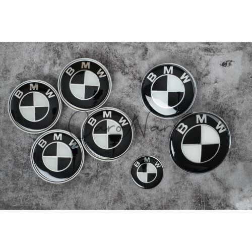 (Noir et blanc) Ensemble complet d'insignes de capot de coffre BMW x7