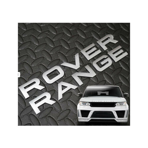 Matt Silver Range Rover Front Bonnet Emblem /Trunk tailgate Letters 1
