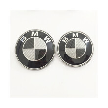 Boot+BONNET BADGE CARBON FIBRE BMW 82mm 74mm E46 E90 E92 E60 E81 X3 X5 1 3 4 5 M Series