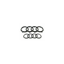 GLANZEND ZWARTE AUDI VOOR- EN ACHTERRINGEN BADGE-EMBLEEM A1 A3 A4 A5 S3 SLINE