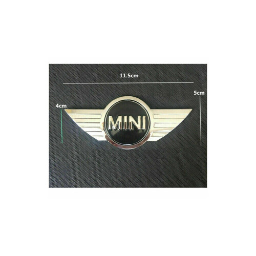 Chrom/schwarz Mini Cooper Abzeichen Front Motorhaube Heck Kofferraum Emblem 1