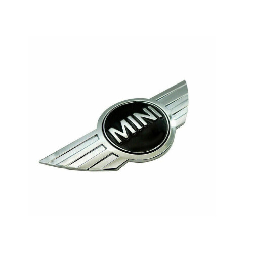 Chrom/schwarz Mini Cooper Abzeichen Front Motorhaube Heck Kofferraum Emblem 2