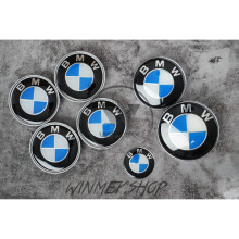 (Azul e Preto) Conjunto completo de emblemas para capô e porta-malas BMW x7 calotas