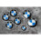 (Bleu et noir) Ensemble complet d'insignes de capot de coffre BMW x7 1