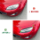 Front Headlight Eyebrow Cover Trim Sticker Bright Black 4