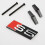 Emblema da grade frontal preto e cromado 72x22 mm para Audi A5 S5 3