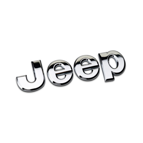 (Silber) Jeep Auto Metall Chrom Emblem Abzeichen Aufkleber Aufkleber Schwarz oder Silber 13,5 cm 2