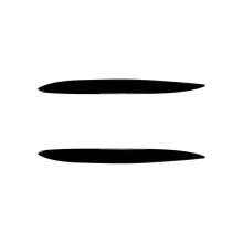 Front Headlight Eyebrow Cover Trim Sticker Bright Black