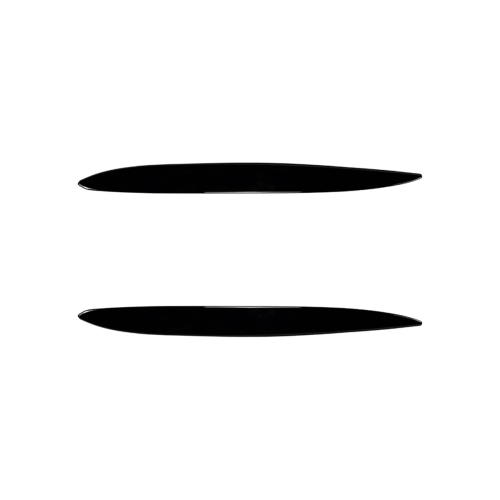 Front Headlight Eyebrow Cover Trim Sticker Bright Black