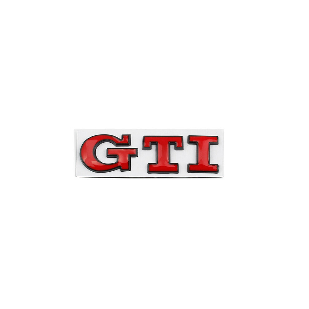 (GTI - Rouge Noir) Convient pour Volkswagen POLO Golf 6-7 Génération 3D GTI Étiquette de coffre Étiquette de voiture