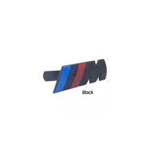 (Zwart) 1 stuk 3D metalen ///M M Power auto front grille embleem chroom badge embleem voor BMW