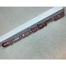(Červená) Odznak Quattro Logo Znak mriežky chladiča pre Audi A1 A3 A4 A5 A6 A7 A8 Q3 Q5 Tt Rs Style
