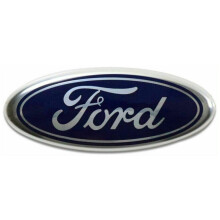 Per stemma Ford ovale blu/cromo 145x 60mm emblema anteriore/posteriore
