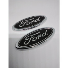 Ford Badge 2x 114mm x 45mm Black & Silver High Quality P&P Rear Mondeo