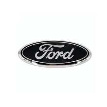 (Zwart Zilveren Zijde) 7 Inch (17,5*7CM) Voor Ford Voorzijde Ford Embleem Badge