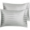 (Pillowcases Pair, Silver) Moonlight 4PC Satin Stripe Duvet Cover Set with Sheet & Pillowcases 3